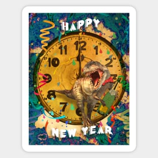 Jurassic New Year's Eve Sticker